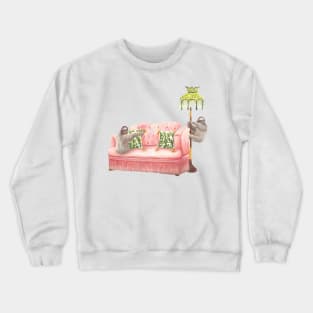 Vintage sloth and friend Crewneck Sweatshirt